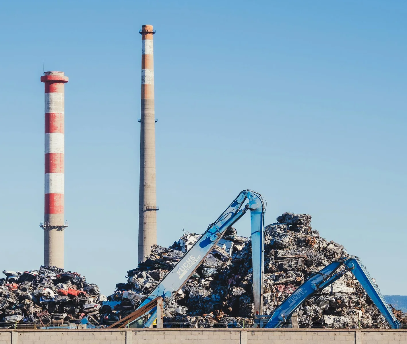 Industrial metal recycling yard
